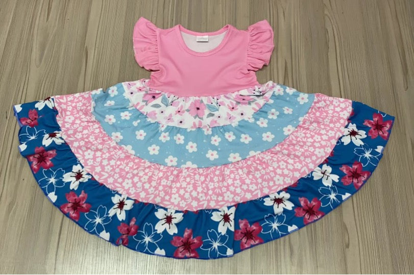 Pink floral dress